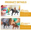 Western Figures Horse Carriage Model Playset Plastic West Figurines Riding Horse Action Figure Educational Toys Table Decoration for Boys Girls Kids