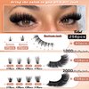 Focipeysa Eyelash Clusters 100D 200D Lashes Extensions with Bottom Lash Volume Lash Clusters 256pcs Individual Eyelash Extensions 12-18mm Mixed Eyelash Extensions DIY D Curl Lash Extension at Home