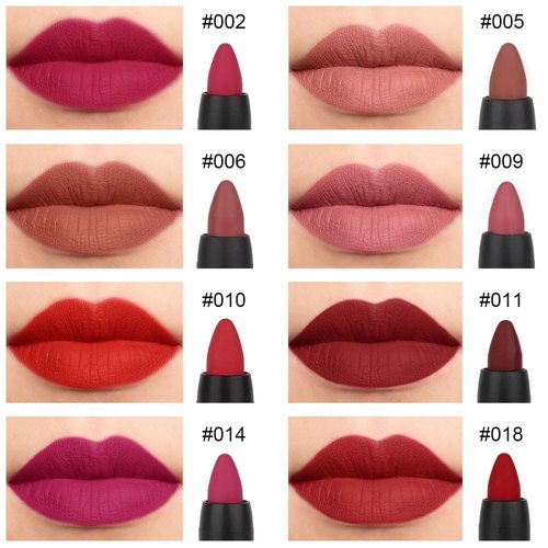 evpct 8Pcs Matte Lipstick and Lip Crayon Lip Liner Pencil Pen Set for Women DNM Dark Ruby Deep Red Nude Beige Chestnut Brown Mauve Plum Purple Wine Red Matte Lip Liner Crayon and Liquid Lipstick 03