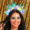 JEAIRTS Light Up Shell Headband Glowing Starfish Hair Band Led Pearl Mermaid Costume Hair Accessories for Women