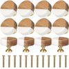White Marble Stone Cabinet Knobs Wood Drawer Knobs Modern Dresser Cabinet Knobs Round Dresser Pull Handle Hardware Decorative Wood Drawer Small Furniture Knobs for Cupboard Cabinet Desk (12 Pcs)
