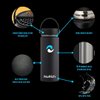 NuRich Water Bottle | Travel Coffee Thermal | Stainless Steel Thermos Botella de Agua Para Niños - Vacuum Insulated, Kids Water Bottle Hydroflask Metal Canteen Yeti, Simple Modern 18 oz Water Bottle