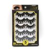 Laflare Silk Lashes 3D Faux Mink Eyelashes Multipack, Light, Natural Looking, Professional Easy to Apply Eyelashes in a Knitted Style 5 Pairs Value Pack (24HX5P)