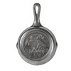 Lodge Wildlife Series-6.5" Cast Iron Skillet with Wolf Scene, Black
