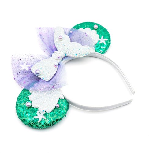 CZolden Mermaid Headband Glitter Headband Party Birthday Hair Accessories for Under the Sea Party Cosplay Halloween Christmas Party Favors