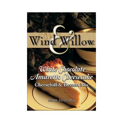 Wind and Willow White Chocolate Amaretto Cheesecake Cheeseball & Dessert Mix - 3.2 Ounce (4 Pack)