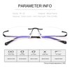 Rimless Clear Bifocal Reading Glasses Blue Light Blocking Readers for Men and Women Unisex Eyewear Far Near Dual-Use Lightweight Magnifying Anti Glare UV Digital Reduce Eyestrain Fashion Eyeglasses
