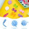 Janinka 72 Pieces Self Hinge Hair Barrettes for Girls Plastic Hair Barrettes 80s 90s Hair Clip Pins Cartoon Hairpin Colorful Cute Hair Barrette Hair Clip for Toddler Girls (Multicolor,Delicate)