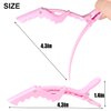 100 Pcs Alligator Hair Clip for Styling Sectioning - Salon Hair Clip for Thick Hair, Plastic Hair Styling Clip with Wide Teeth & Double-Hinged Design (Pink)