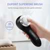 COSBEAUTY Face Scrubber Exfoliator Sonic Facial Cleansing Brush with 5 Interchangeable Brush Head,Face Brush Cleanser for Men IPX7 Waterproof,Wireless Rechargeable for Massaging,Deep Cleansing(Black)