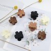 JOYRUBY Mini Flower Claw Clips for Thin Hair - 8PCS Cute Non-Slip Matte Hair Clips for Girls and Women