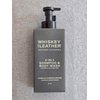 Whiskey and Leather, 2 in 1 Shampoo & Body Wash/Shower Gel, VANILLA SANDALWOOD Scent - 32oz Pump