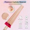 Depvko Super Long 5 in 1 Nail Drill Bits, 3/32'' Carbide Tungsten Bits, Two Way Rotate Professional Advanced Safety Bits for Nail, Fast Remove for Manicure Pedicure Cuticle Gel Polishing(F, Rose Gold)