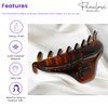 Parcelona French Boss Thin and Narrow Medium Tortoise Shell Covered Spring Jaw Hair Claw Clip Clutcher Clamp