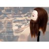 Stancia Male Mannequin Head,Training Head with 100% Human Hair,14” Barber Mannequin Head, Hairdresser Manikin Head, Training Doll Head for Hair Styling and Practice(with Beard,Dark Brown)