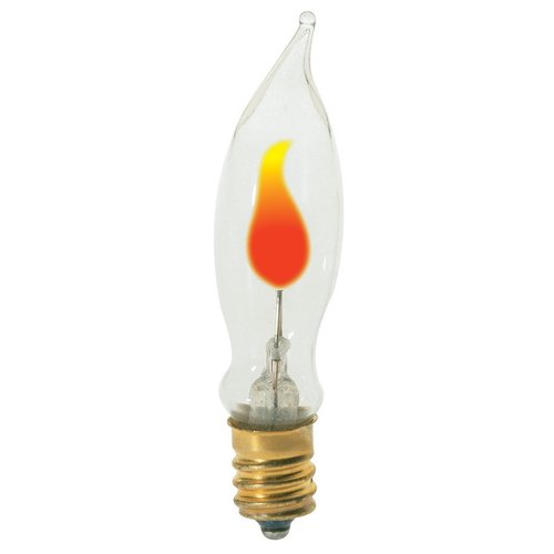 Satco S3661 Candelabra Bulb in Light Finish, 3.25 inches, UNKNOWN, Clear