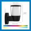 WiZ Connected Color Elpas - Pack of 1 - Smart WiFi - Outdoor LED Wall Light - 16 Million Colors - Compatible with Alexa Google Assistant, Bluetooth Compatible, No Hub Required