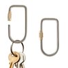 BAMI-LEE House 2 Pcs Titanium Locking Carabiner Titanium Alloy U-shaped Key Chains Rings Buckles for Indoor Outdoor Use