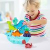 LICRAFT Dinosaur Wooden Stacking Toys for 3 4 5 6 7 8 Year Old Boys Girls Balance Competition Game for Family Birthday Dinosaur Stacking Building Toy for Toddlers