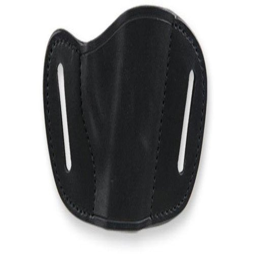 Bulldog Cases Black Molded Leather Belt Slide Holster (Small)