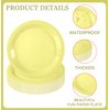SietDESEO 50 PCS Light Yellow Paper Plates 7 Inch Disposable Plates Dessert Plates Yellow Dinner Plates for Wedding Baby Shower Birthday Party Supplies