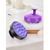 HEETA 2 Pack Hair Scalp Massager Shampoo Brush for Hair Growth, Hair Scalp Scrubber with Soft Silicone, Wet and Dry Hair Detangler (Black & Purple)
