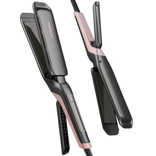 PRITECH Professional Hair Straightener 1.77-inch Wide Plate Titanium Flat Iron, 5 Adjustable Temp(290-450℉), Frizz-Free Dual Voltage Easy Use and Effortless
