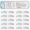 Airbrush Brows Shaping Guides Stickers, Rainbrow Eyebrow Tint Tape Stencils with High Arch/Medium Arch/Flat Brow Options (C-10Pairs per bag)