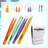 Tweezers Set - Precision Tweezers For Ingrown Hair removal, Professional Eyebrow Tweezers for women - Facial Hair and Splinter Blackhead Removal - Tweezers Set of 4. Multi Color