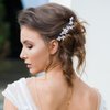 Bridal Wedding Crystal Hair Comb, Handmade Rhinestone Hair Clips Bridal Headpiece Sparkly Crystal Hair Pin Side Combs Hair Accessorie for Women Girls
