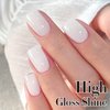Double Rhythm 15ML Gel Polish Jelly Sheer Pastel Light Milky Color 1 PC 0.53 OZ Bottle UV Nail Polish Art Salon at Home for Women (Jelly White-B-A1075)