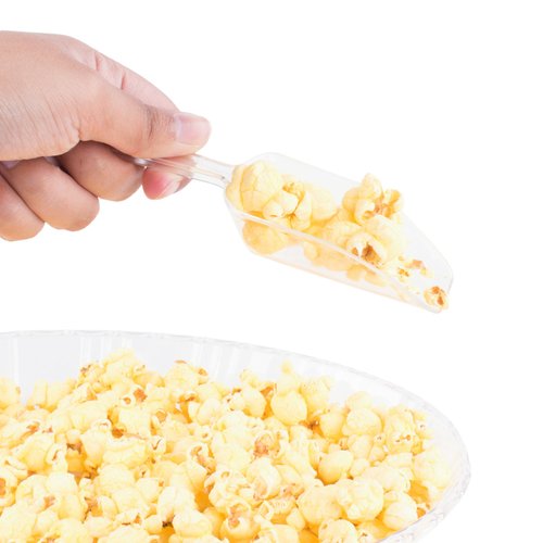 Super Z Outlet 5.5" Mini Acrylic Plastic Kitchen Scoops for Weddings, Candy Dessert Buffet, Ice Cream, Protein Powders, Coffee, Tea (Clear)