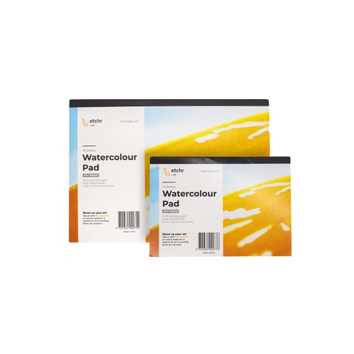 ETCHR Wood Pulp Watercolor Block – A5 Watercolor Block Hot Press - Watercolor Journal Block - Watercolor Paper 16 Pages - Hot Press Watercolor Pad - Student Grade Paper Pad - Watercolor Paper Block