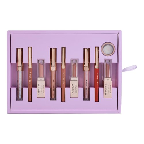 Profusion Cosmetics Stars Aligned Lip Set of 9 (Lip Liner, Matte Lipstick & Lip Gloss Set)