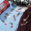 CRASPIRE 12 Styles Christmas Dreadlocks Jewelry Pendant Tree Deer Santa Claus Dreadlocks Accessories Hair Rings Beads for Braids Cuffs Hair Clips Jewelry Decoration for Woman Hair Styling