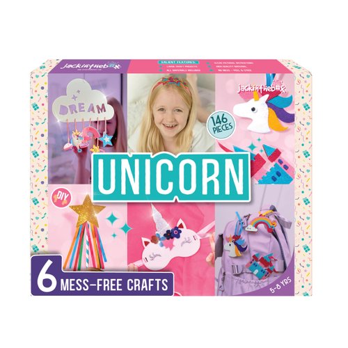 jackinthebox Unicorn Crafts for Kids Ages 5-8, 6-in-1 Unicorn Gifts for Kids, Unicorn Craft Kit, Unicorn Toys, Unicorn Arts and Crafts for kids Aged 5 6 7 8 Years