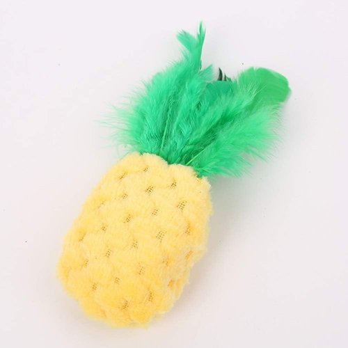 Catnip Toy Fruit Shape, Yellow Pineapple Shape Cat Chew Toy - Cat Catnip Molar Toys Teeth Toy Pet Bite Resistant Pet Supplies,Fun Toy for Cat Exercise Interactive Toys Pet Supplies