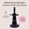 MILANO COLLECTION Deluxe Premium Suction Table Stand - Black for Wig and Mannequin Head