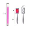 WOKOTO 2Pcs Nail Magnet Tool Set with Double Head Flower Design Nail Magnet Stick for Cat Eye Gel Polish Magnetic Pen Nail Art Tool Set
