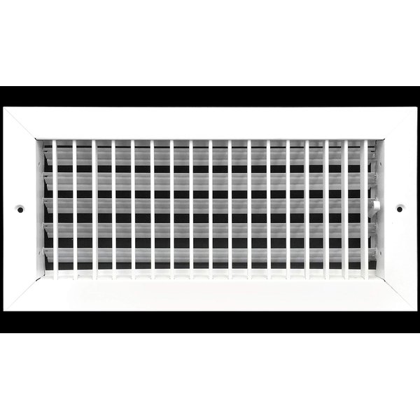 Adjustable AIR Supply Diffuser - HVAC Vent Cover Sidewall or Ceiling Adjustable AIR Supply Diffuser - HVAC Vent Cover Sidewall or Ceiling - Grille Register - High Airflow… (14"w X 6"h, White)