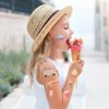 Crazy Night Ice Cream Birthday Party Temporary Tattoos for Kids - 90 Styles,Sweet Summer Party Decorations