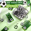 Huquary 30 Sets Sport Keychain Team Party Favors Acrylic DIY Name Keychains Soccer Softball Baseball Keychain Gift for Birthday Party Reward(Clear,Clear Soccer)