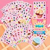 24 Sheets Make Your Own Cupcake Stickers Make A Face Stickers for Kids Toddlers with DIY Craft Stickers Kids Party Favor Supplies Crafts