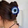 Funny Blue Circle Eye Hair Clip,Acetate Claw Clips,Big Hair Clips for Women,Fashion Hair Clips for Girl