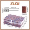 Rolybag Sanding Bands for Nail Drill,180 Grit Nail Sanding Bands with Storage Box,Include 100 Brown Fine Grinding Wheel Sand Bands and 2 Pieces Mandrel for Most Size 3/32" Nail Drill Machine