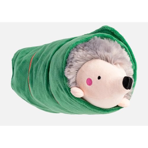 Silver Paw Sleeping Porcupine Dog Toy Interactive 2-in-1 Plush w/Squeaker & Crinkle