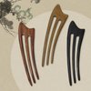 CHOISBEING Wooden French Hair Fork Handmade 3-Prong Hair Stick for Women Ebony Hair Chopsticks for Buns Chignon Hair Pins Accessory (3-Rosewood)