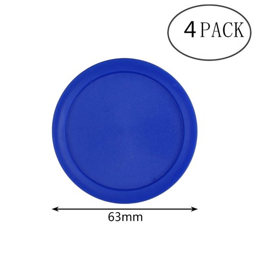Kasteco 12 Pack 2.5 Inch Air Hockey Pucks for Small Size Table (Red Blue Black, 64x4 mm)