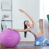 Fitvids Anti-Burst and Slip Resistant Exercise Ball Yoga Ball Fitness Ball Birthing Ball with Quick Pump, 2,000-Pound Capacity, Purple, 18-inch, S