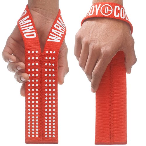 WARM BODY COLD MIND V1 Lifting Wrist Straps for Olympic Weightlifting - Rated at 660 lb - Hand Wraps for Powerlifting, Weight Lifting, Bodybuilding Functional/Cross Training, Deadlift Gym Bar, Cotton